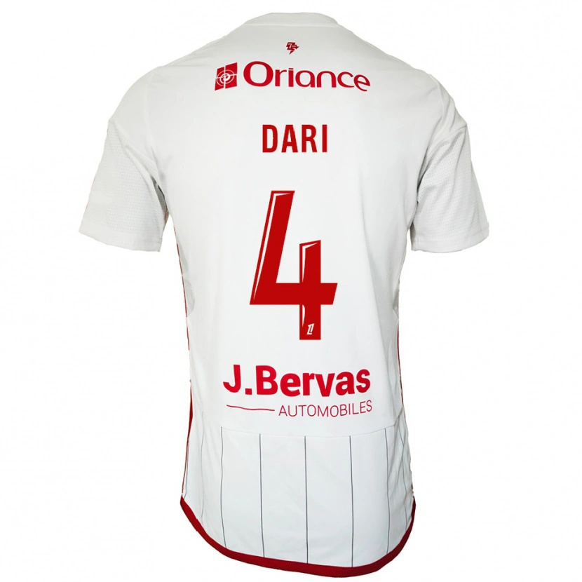 Danxen Herren Achraf Dari #4 Weiß Rot Auswärtstrikot Trikot 2025/26 T-Shirt Schweiz