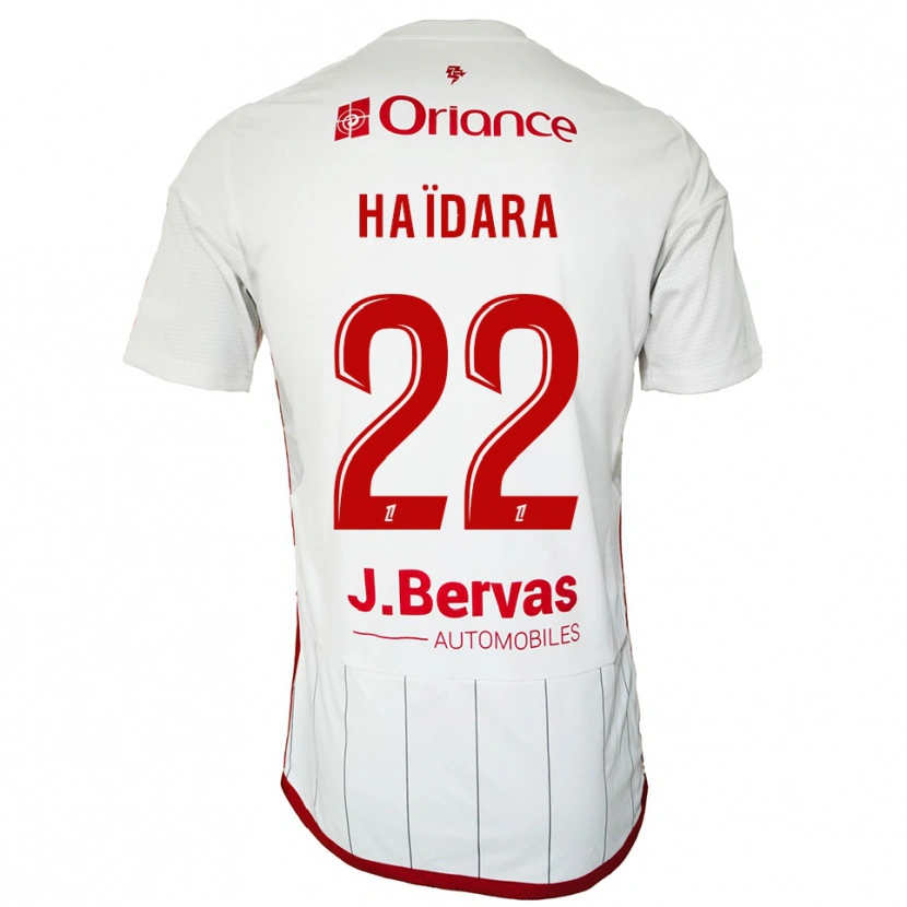 Danxen Herren Massadio Haidara #22 Weiß Rot Auswärtstrikot Trikot 2025/26 T-Shirt Schweiz
