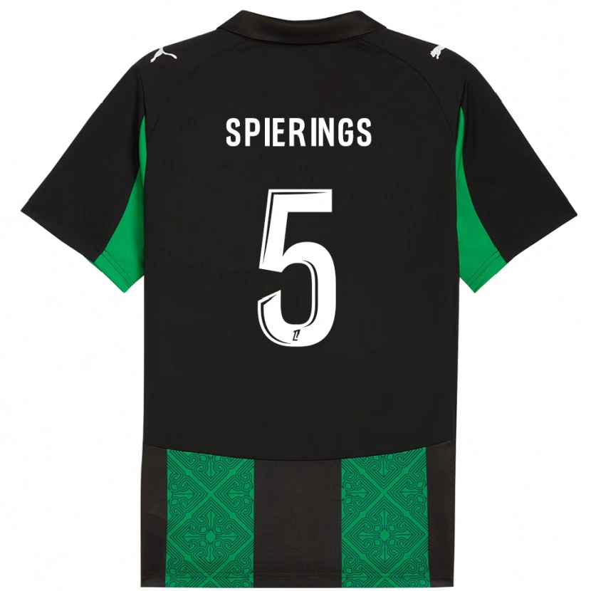 Danxen Herren Stijn Spierings #5 Schwarz Grün Auswärtstrikot Trikot 2025/26 T-Shirt Schweiz