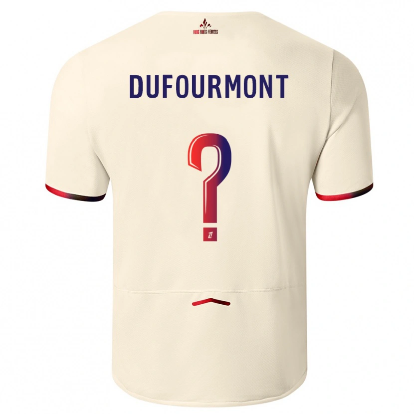 Danxen Herren Eléa Dufourmont #0 Cremeweiß Rot Auswärtstrikot Trikot 2025/26 T-Shirt Schweiz