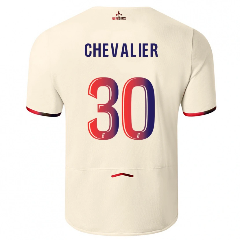 Danxen Herren Lucas Chevalier #30 Cremeweiß Rot Auswärtstrikot Trikot 2025/26 T-Shirt Schweiz