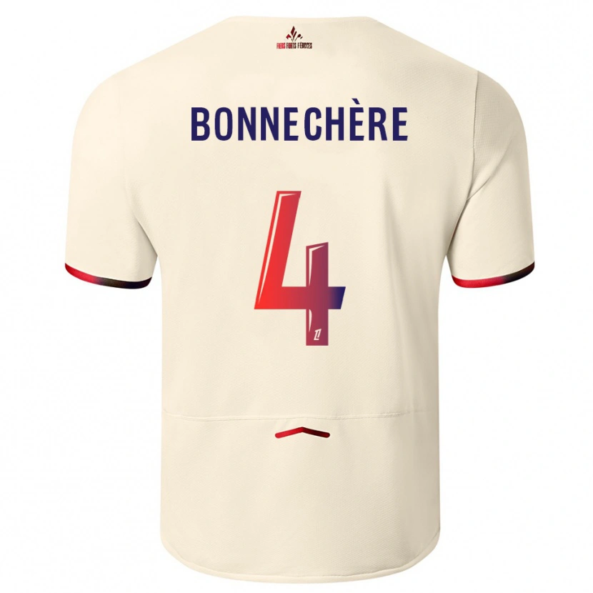 Danxen Herren Victor Bonnechère #4 Cremeweiß Rot Auswärtstrikot Trikot 2025/26 T-Shirt Schweiz