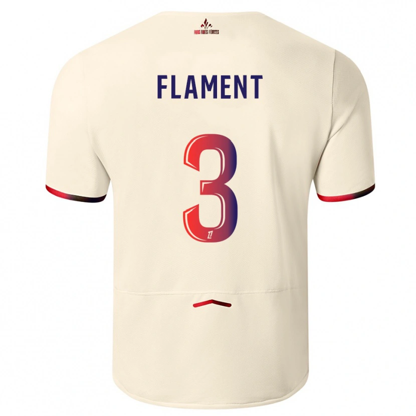 Danxen Herren Corentin Flament #3 Cremeweiß Rot Auswärtstrikot Trikot 2025/26 T-Shirt Schweiz