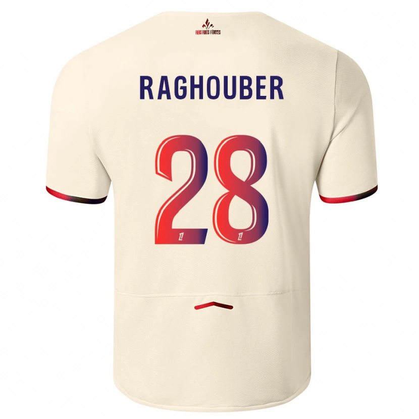 Danxen Herren Ugo Raghouber #28 Cremeweiß Rot Auswärtstrikot Trikot 2025/26 T-Shirt Schweiz