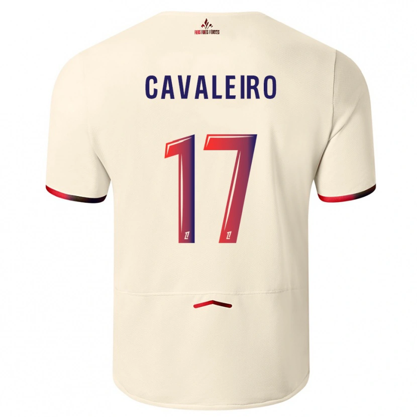 Danxen Herren Ivan Cavaleiro #17 Cremeweiß Rot Auswärtstrikot Trikot 2025/26 T-Shirt Schweiz