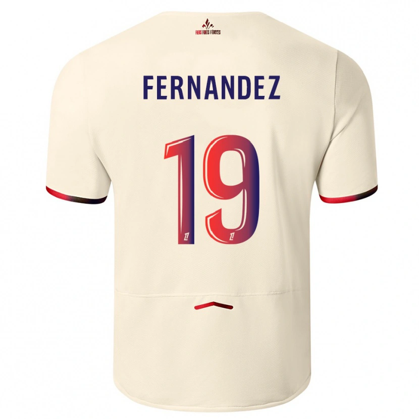 Danxen Herren Matías Fernández-Pardo #19 Cremeweiß Rot Auswärtstrikot Trikot 2025/26 T-Shirt Schweiz
