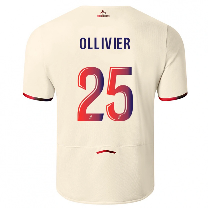 Danxen Herren Agathe Ollivier #25 Cremeweiß Rot Auswärtstrikot Trikot 2025/26 T-Shirt Schweiz