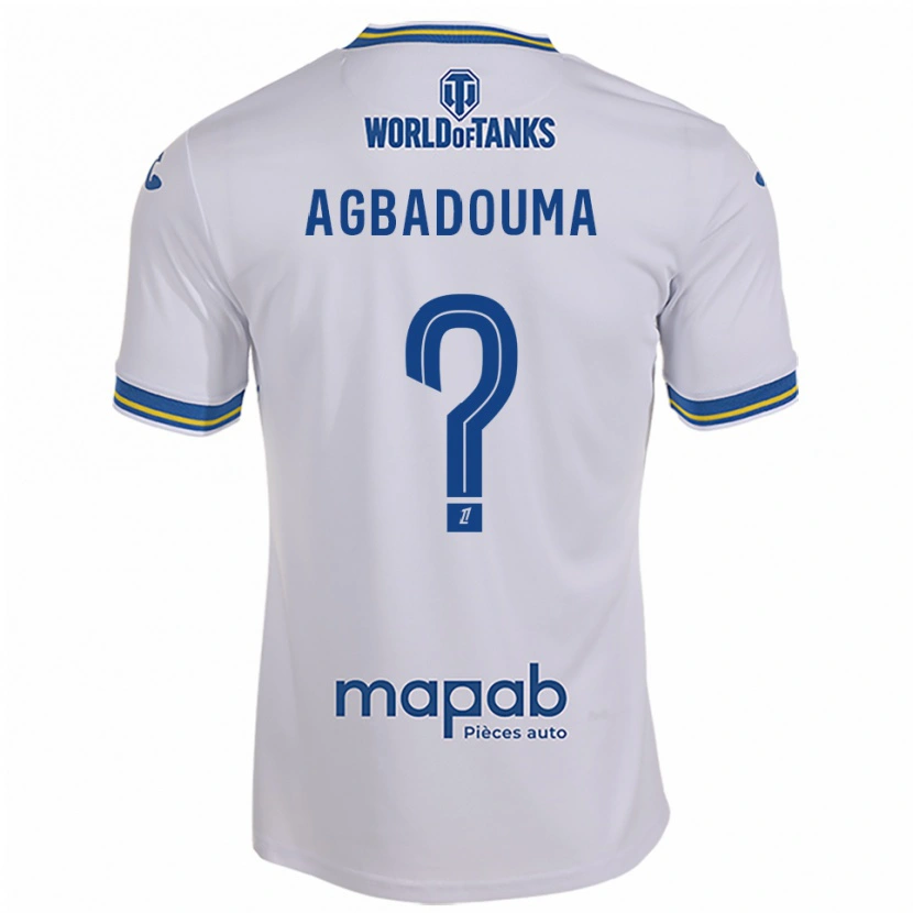 Danxen Herren Mathys Agbadouma #0 Weiß Himmelblau Auswärtstrikot Trikot 2025/26 T-Shirt Schweiz