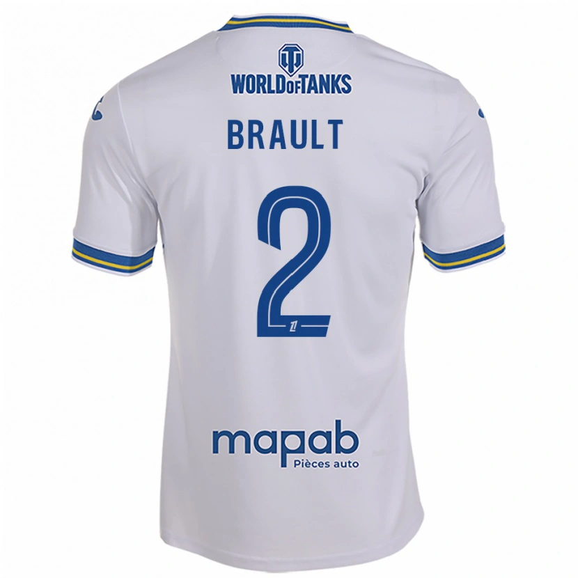 Danxen Herren Matis Brault #2 Weiß Himmelblau Auswärtstrikot Trikot 2025/26 T-Shirt Schweiz