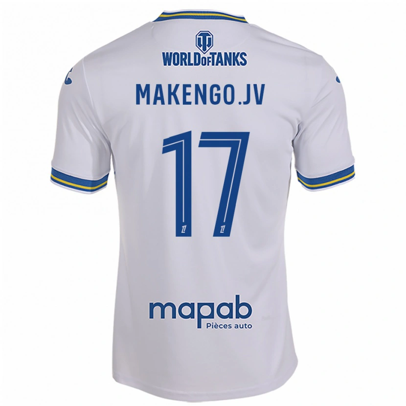 Danxen Herren Jean-Victor Makengo #17 Weiß Himmelblau Auswärtstrikot Trikot 2025/26 T-Shirt Schweiz