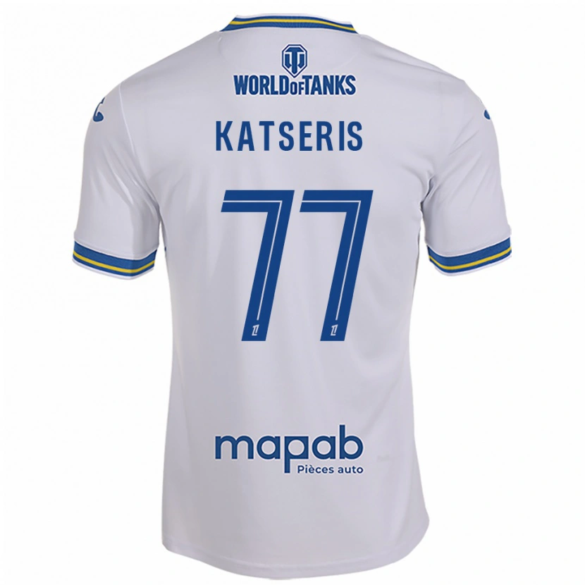 Danxen Herren Panos Katseris #77 Weiß Himmelblau Auswärtstrikot Trikot 2025/26 T-Shirt Schweiz