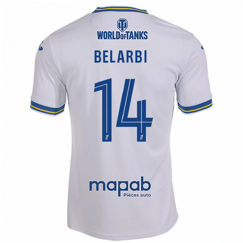 Danxen Herren Sohaib Belarbi #14 Weiß Himmelblau Auswärtstrikot Trikot 2025/26 T-Shirt Schweiz