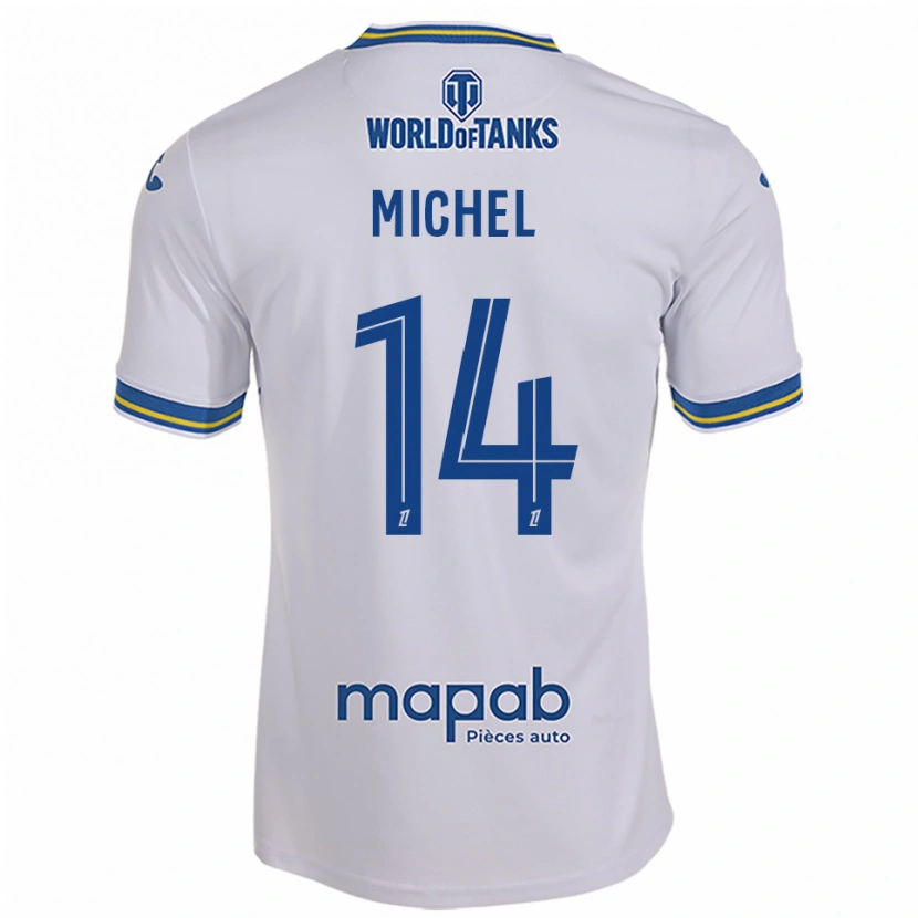 Danxen Herren Raphaël Michel #14 Weiß Himmelblau Auswärtstrikot Trikot 2025/26 T-Shirt Schweiz