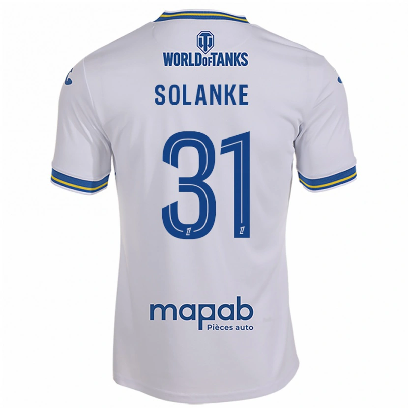 Danxen Herren Ade Solanke #31 Weiß Himmelblau Auswärtstrikot Trikot 2025/26 T-Shirt Schweiz