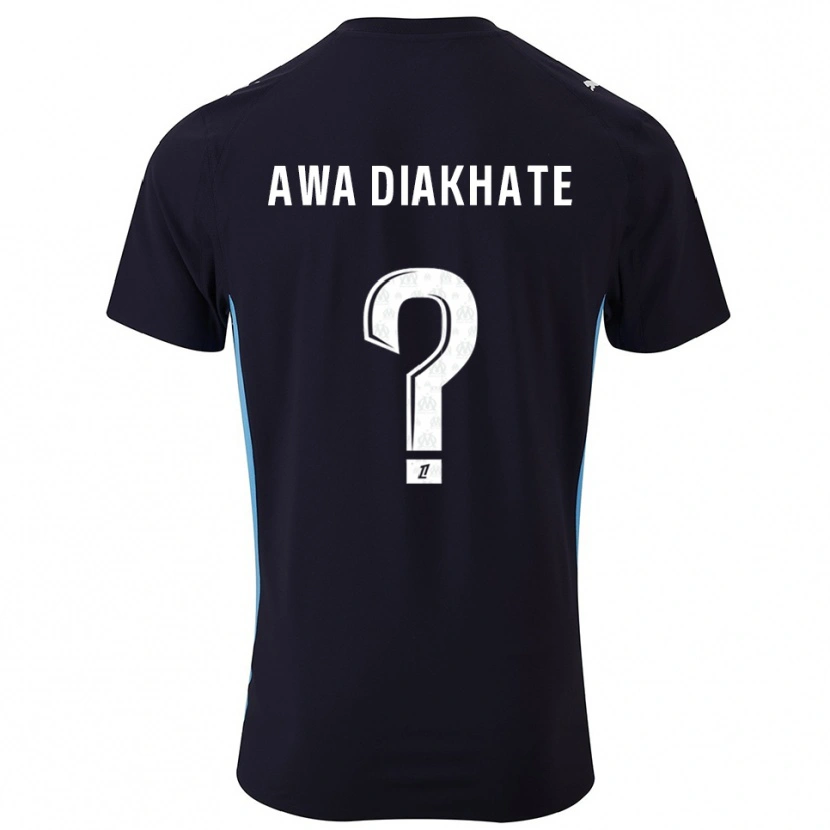 Danxen Herren Ndeye Awa Diakhate #0 Schwarz Himmelblau Auswärtstrikot Trikot 2025/26 T-Shirt Schweiz