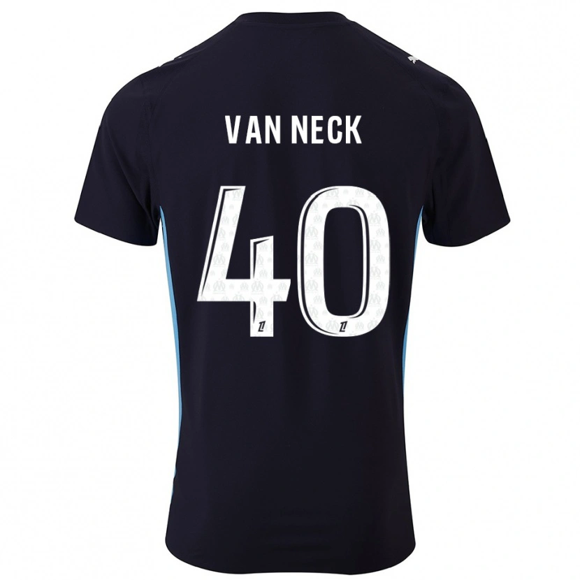 Danxen Herren Jelle Van Neck #40 Schwarz Himmelblau Auswärtstrikot Trikot 2025/26 T-Shirt Schweiz