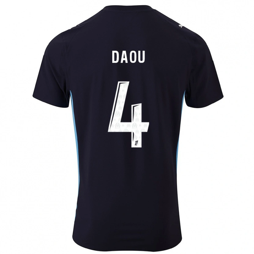 Danxen Herren Raimane Daou #4 Schwarz Himmelblau Auswärtstrikot Trikot 2025/26 T-Shirt Schweiz