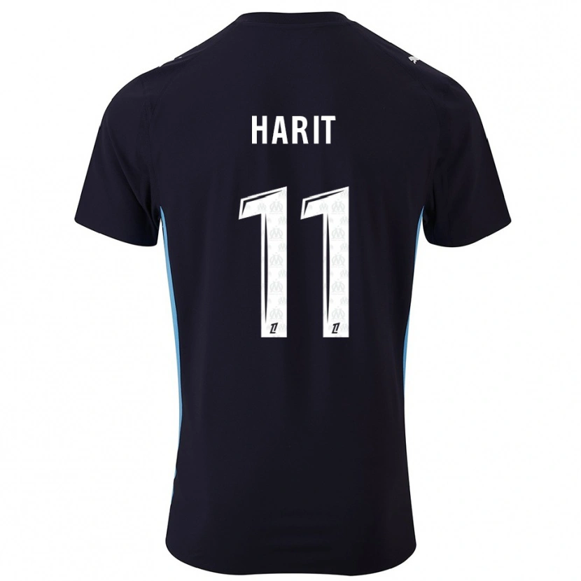 Danxen Herren Amine Harit #11 Schwarz Himmelblau Auswärtstrikot Trikot 2025/26 T-Shirt Schweiz