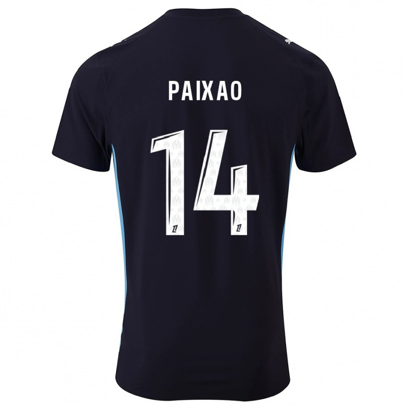 Danxen Herren Igor Paixão #14 Schwarz Himmelblau Auswärtstrikot Trikot 2025/26 T-Shirt Schweiz