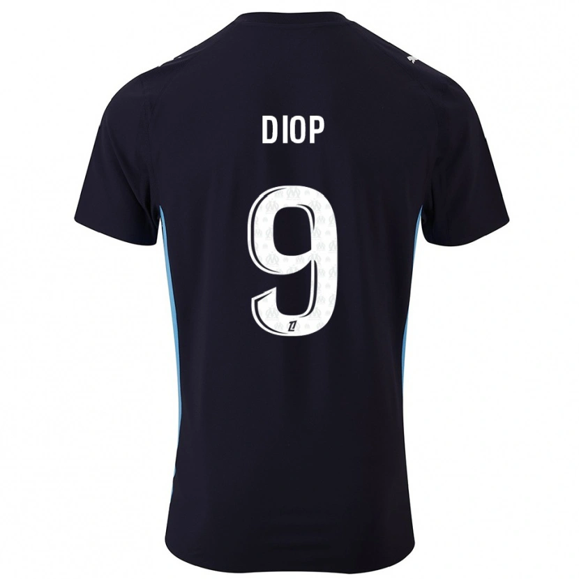 Danxen Herren Mama Diop #9 Schwarz Himmelblau Auswärtstrikot Trikot 2025/26 T-Shirt Schweiz