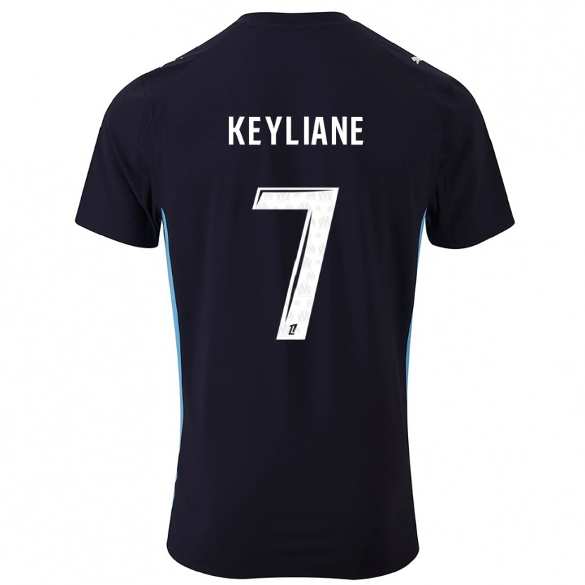 Danxen Herren Keyliane Abdallah #7 Schwarz Himmelblau Auswärtstrikot Trikot 2025/26 T-Shirt Schweiz