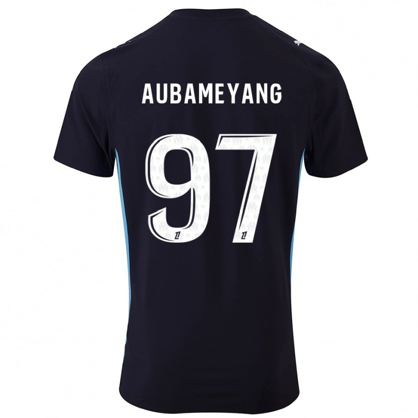 Danxen Herren Pierre-Emerick Aubameyang #97 Schwarz Himmelblau Auswärtstrikot Trikot 2025/26 T-Shirt Schweiz