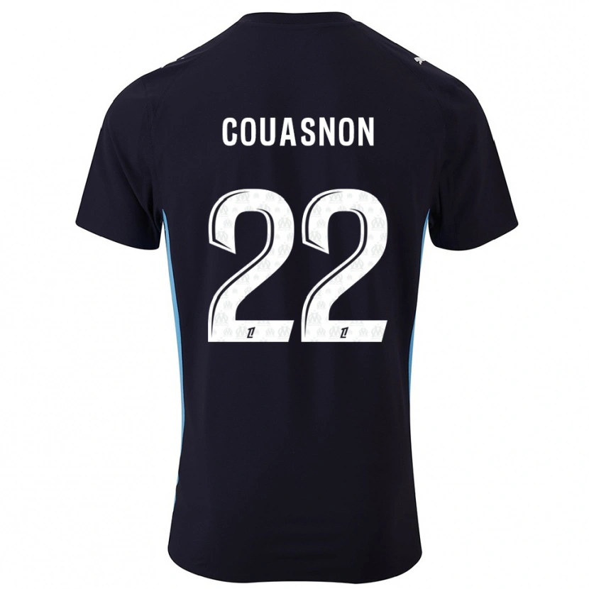 Danxen Herren Roxane Couasnon #22 Schwarz Himmelblau Auswärtstrikot Trikot 2025/26 T-Shirt Schweiz
