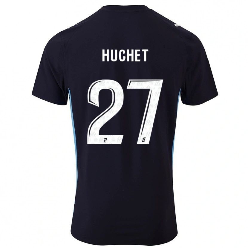 Danxen Herren Sarah Huchet #27 Schwarz Himmelblau Auswärtstrikot Trikot 2025/26 T-Shirt Schweiz