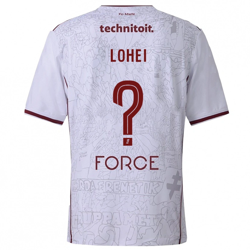 Danxen Herren Fabio Lohei #0 Weiß Burgunderrot Auswärtstrikot Trikot 2025/26 T-Shirt Schweiz