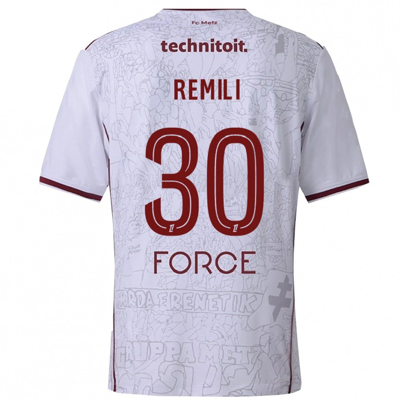 Danxen Herren Célia Remili #30 Weiß Burgunderrot Auswärtstrikot Trikot 2025/26 T-Shirt Schweiz