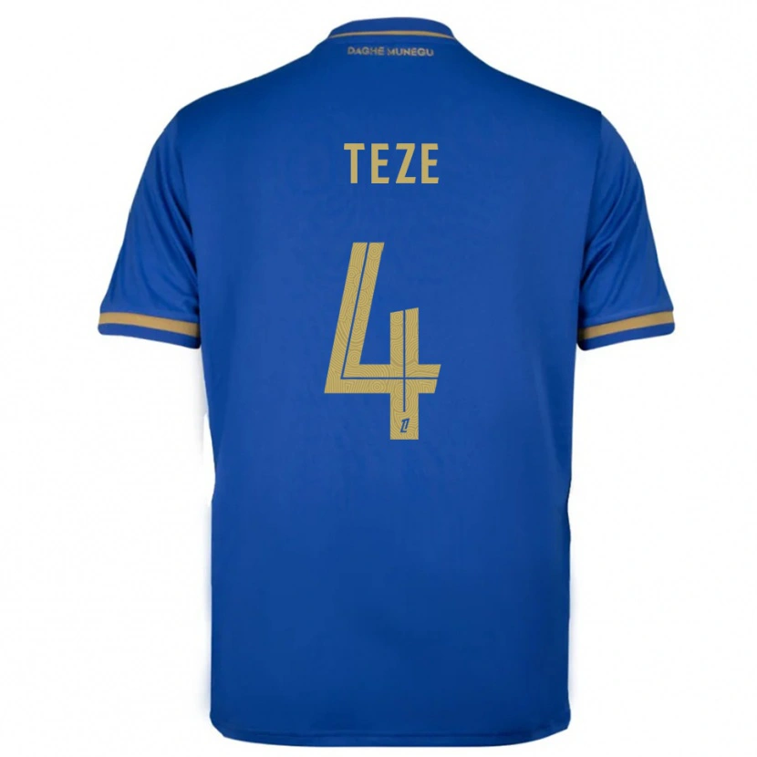 Danxen Herren Jordan Teze #4 Blau Gold Auswärtstrikot Trikot 2025/26 T-Shirt Schweiz