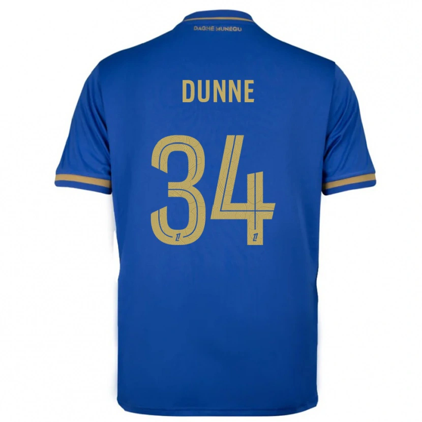 Danxen Herren David Dunne #34 Blau Gold Auswärtstrikot Trikot 2025/26 T-Shirt Schweiz