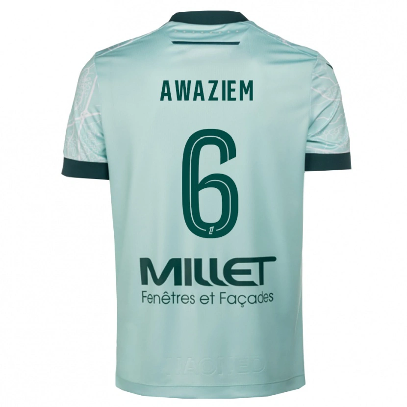 Danxen Herren Chidozie Awaziem #6 Grün Weiß Auswärtstrikot Trikot 2025/26 T-Shirt Schweiz