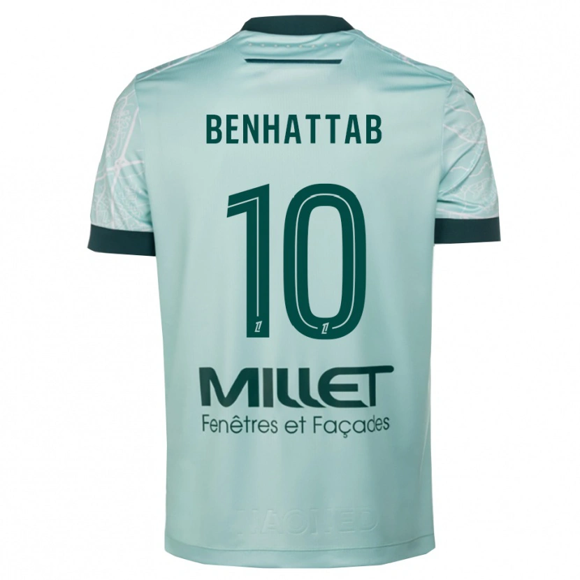 Danxen Herren Yassine Benhattab #10 Grün Weiß Auswärtstrikot Trikot 2025/26 T-Shirt Schweiz