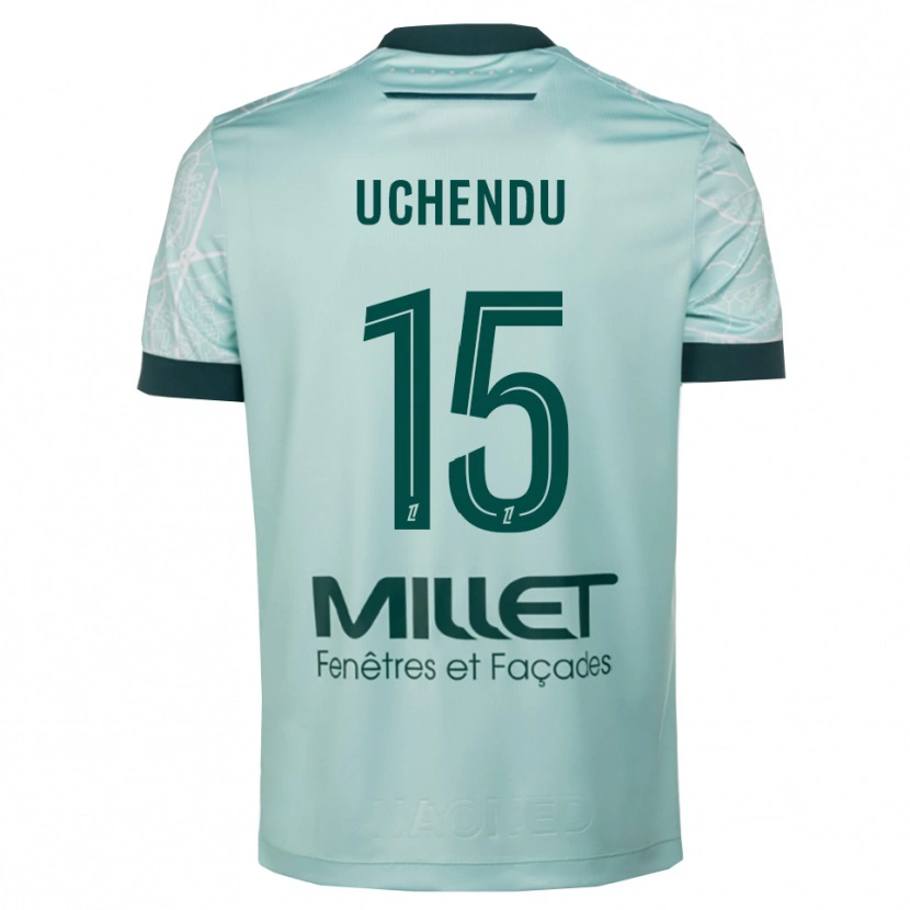 Danxen Herren Chinaza Uchendu #15 Grün Weiß Auswärtstrikot Trikot 2025/26 T-Shirt Schweiz