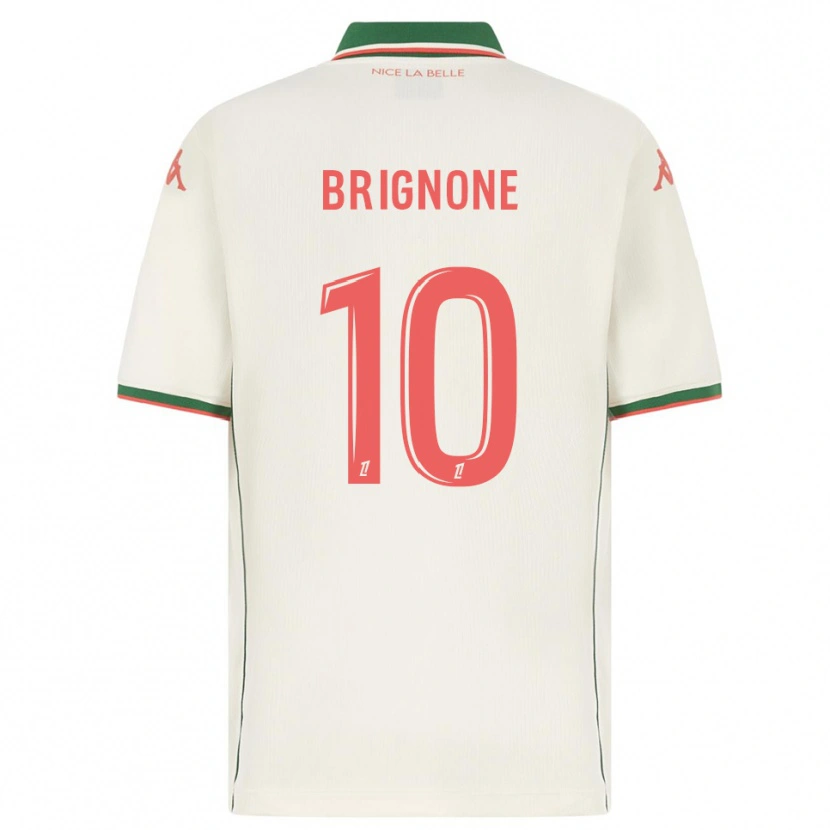 Danxen Herren Millan Brignone #10 Weiß Grün Auswärtstrikot Trikot 2025/26 T-Shirt Schweiz