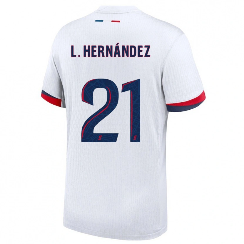 Danxen Herren Lucas Hernández #21 Weiß Rot Auswärtstrikot Trikot 2025/26 T-Shirt Schweiz