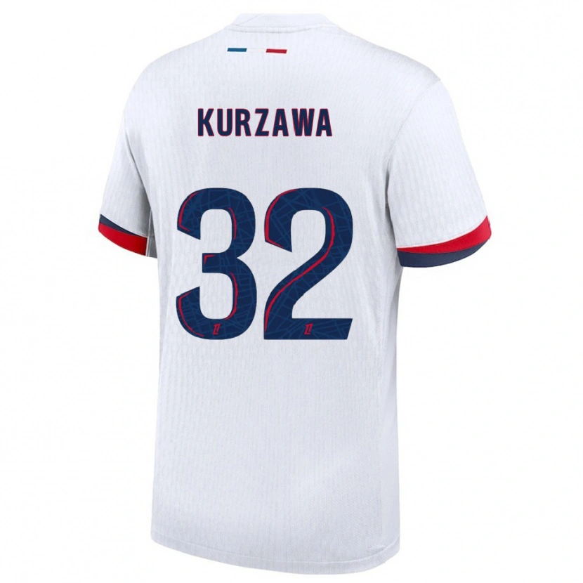 Danxen Herren Layvin Kurzawa #32 Weiß Rot Auswärtstrikot Trikot 2025/26 T-Shirt Schweiz