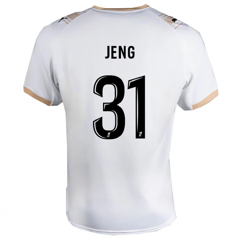 Danxen Herren Malcolm Jeng #31 Weiß Schwarz Auswärtstrikot Trikot 2025/26 T-Shirt Schweiz