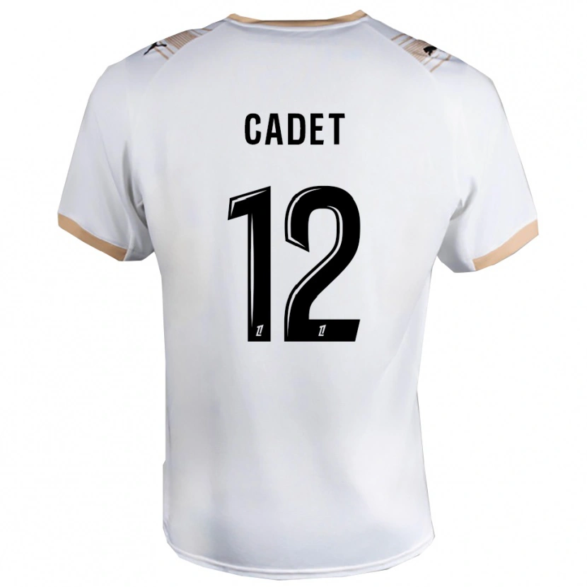 Danxen Herren Charlélie Cadet #12 Weiß Schwarz Auswärtstrikot Trikot 2025/26 T-Shirt Schweiz