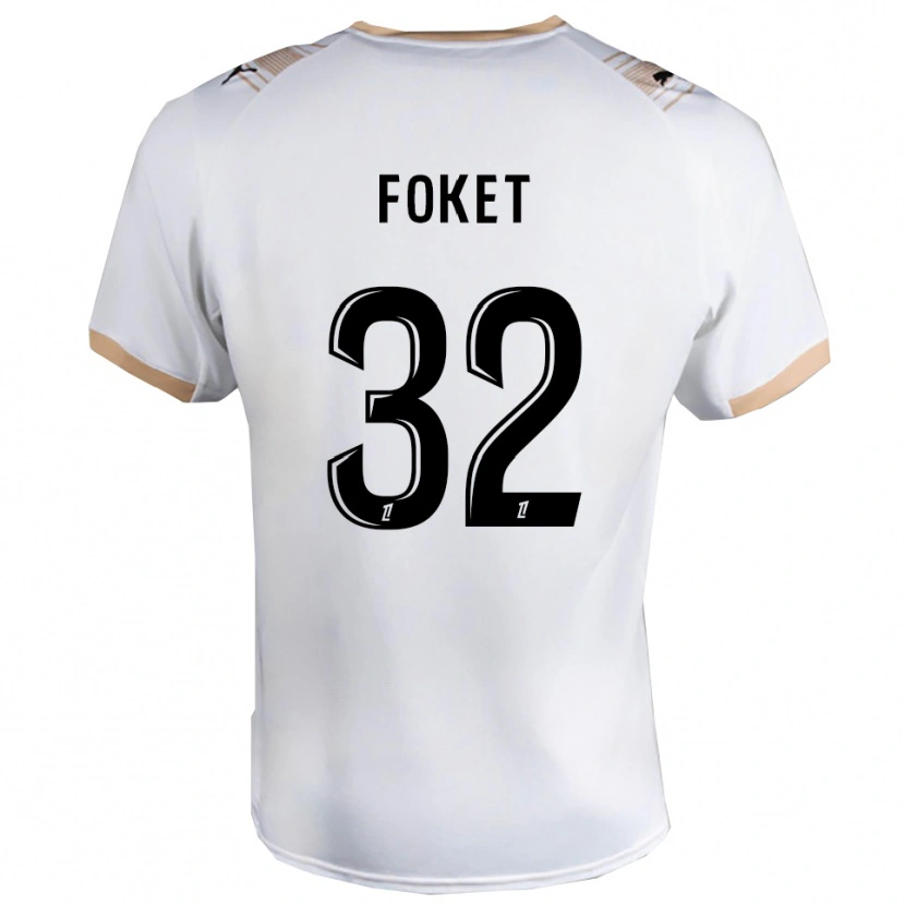 Danxen Herren Thomas Foket #32 Weiß Schwarz Auswärtstrikot Trikot 2025/26 T-Shirt Schweiz