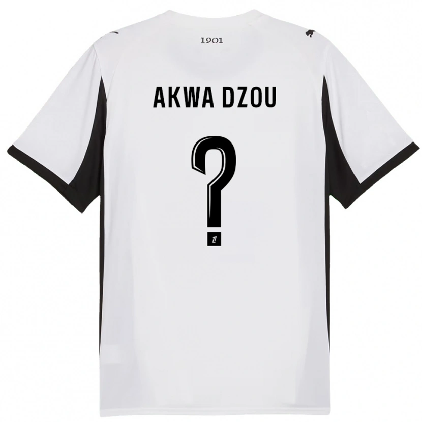 Danxen Herren Yoan Akwa Dzou #0 Weiß Schwarz Auswärtstrikot Trikot 2025/26 T-Shirt Schweiz