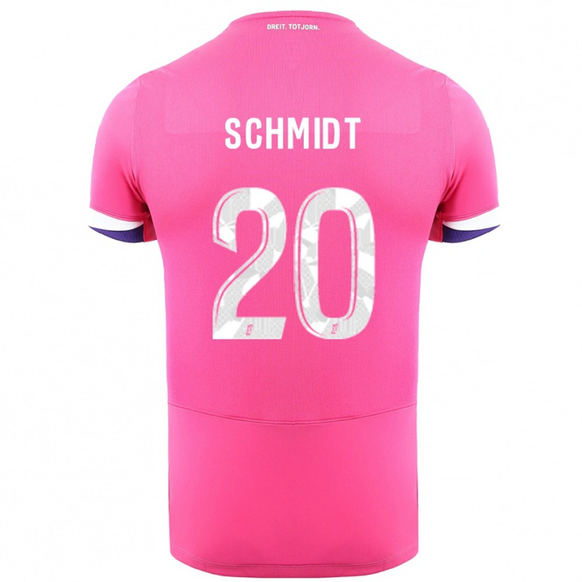 Danxen Herren Niklas Schmidt #20 Rosa Weiß Auswärtstrikot Trikot 2025/26 T-Shirt Schweiz