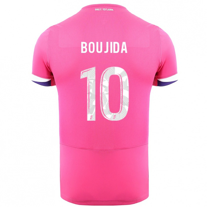 Danxen Herren Hamza Boujida #10 Rosa Weiß Auswärtstrikot Trikot 2025/26 T-Shirt Schweiz