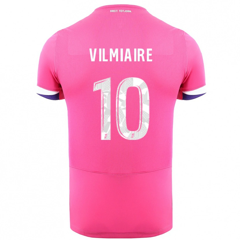 Danxen Herren Kelly Vilmiaire #10 Rosa Weiß Auswärtstrikot Trikot 2025/26 T-Shirt Schweiz