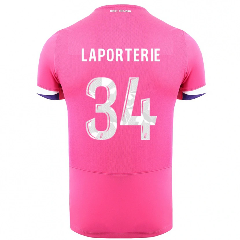 Danxen Herren Ambre Laporterie #34 Rosa Weiß Auswärtstrikot Trikot 2025/26 T-Shirt Schweiz
