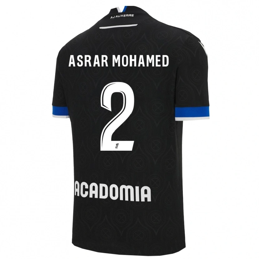 Danxen Herren El Asrar Mohamed #2 Schwarz Weiß Auswärtstrikot Trikot 2025/26 T-Shirt Schweiz