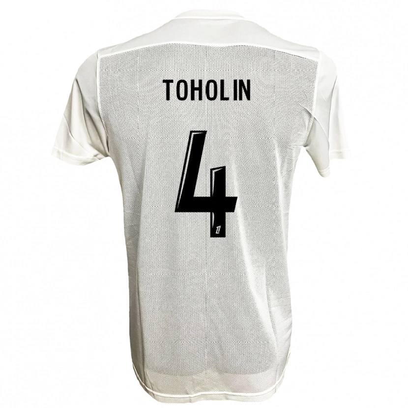Danxen Herren Abdine Toholin #4 Schwarz Weiß Auswärtstrikot Trikot 2025/26 T-Shirt Schweiz