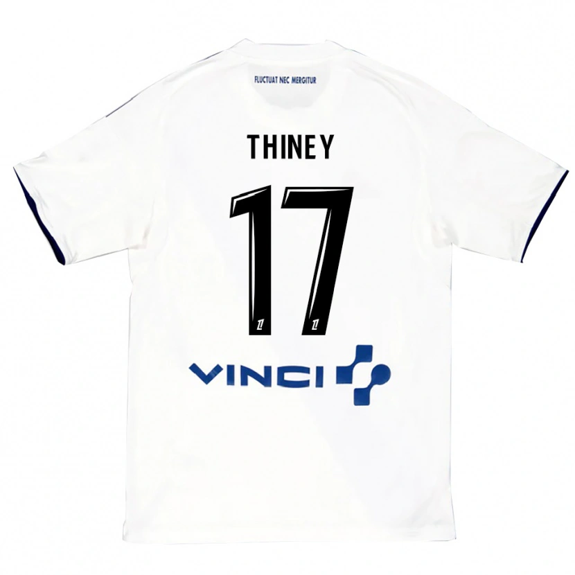 Danxen Herren Gaëtane Thiney #17 Weiß Blau Auswärtstrikot Trikot 2025/26 T-Shirt Schweiz