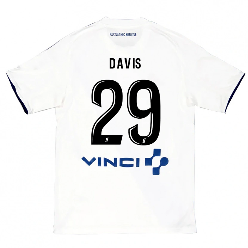 Danxen Herren Deja Davis #29 Weiß Blau Auswärtstrikot Trikot 2025/26 T-Shirt Schweiz